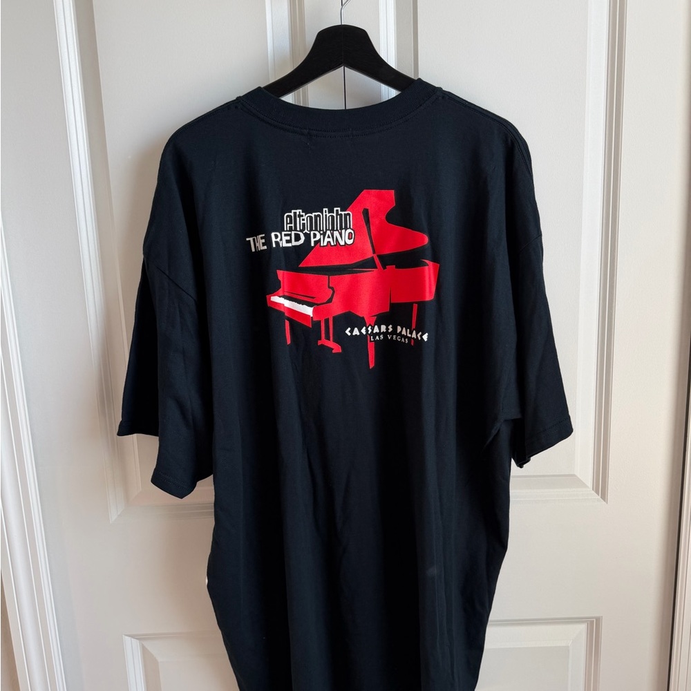 Elton John “The Red Piano” Caesars Palace Las Vegas T-Shirt XXL Black